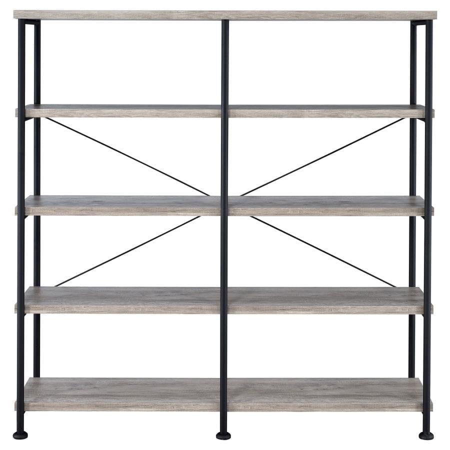 Analiese 4-shelf Open Bookcase Grey Driftwood