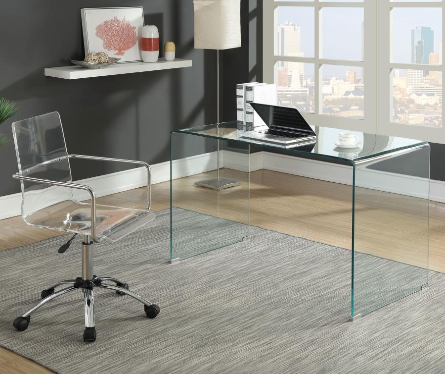 Highsmith Glass Writing Desk Clear