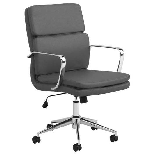 Standard Back Upholstered Office Chair Grey