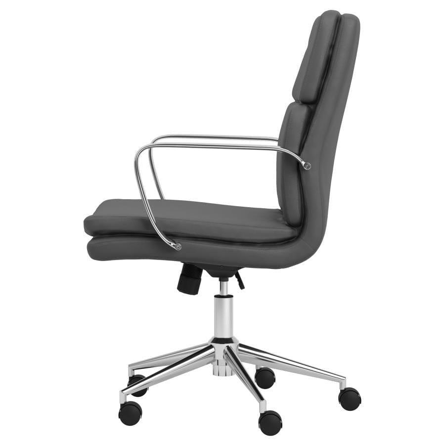 Standard Back Upholstered Office Chair Grey