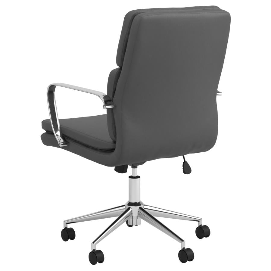 Standard Back Upholstered Office Chair Grey