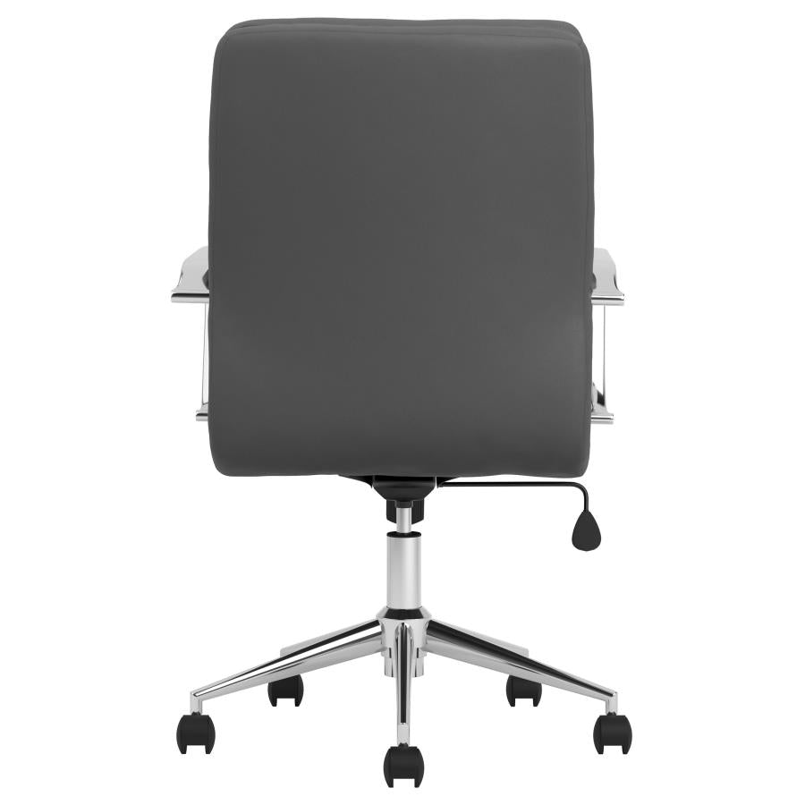 Standard Back Upholstered Office Chair Grey