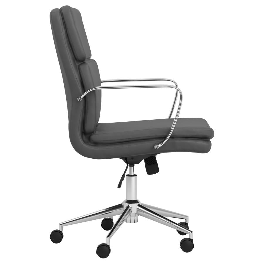 Standard Back Upholstered Office Chair Grey