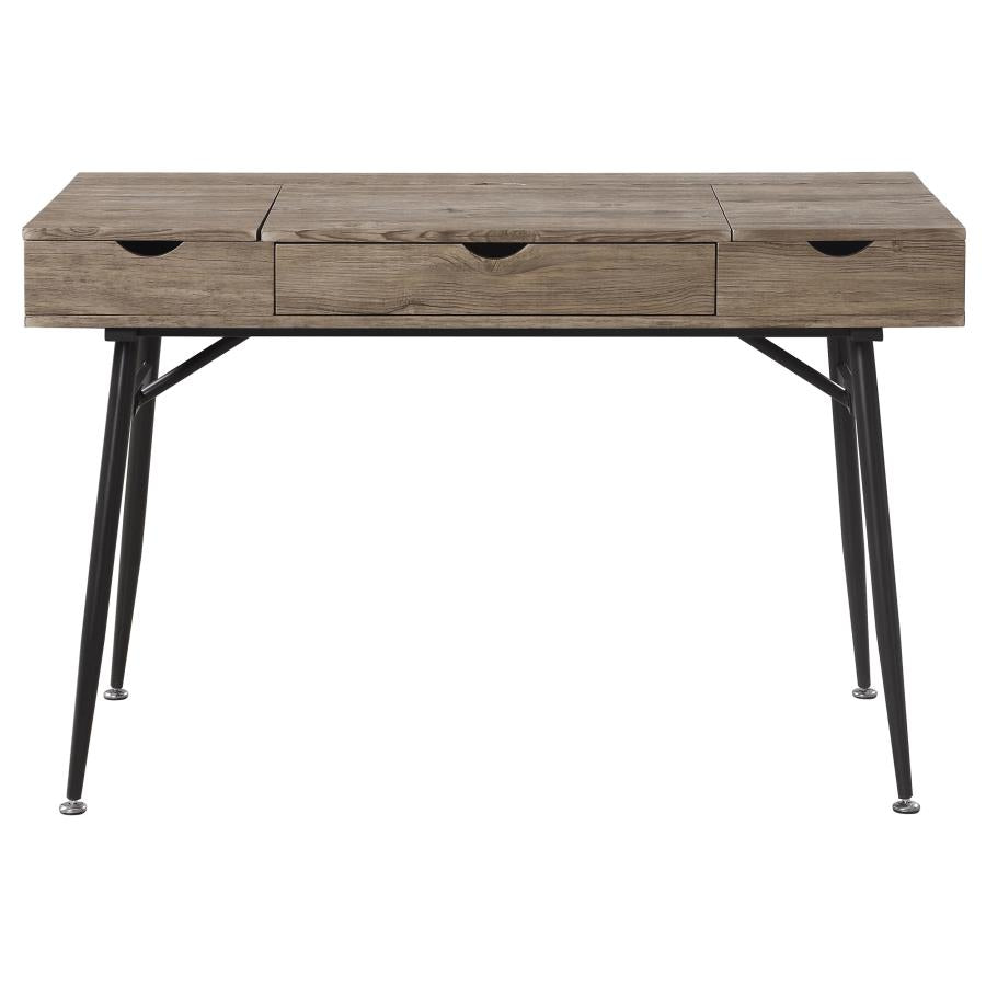 Rafael 1-drawer Writing Desk Rustic Driftwood