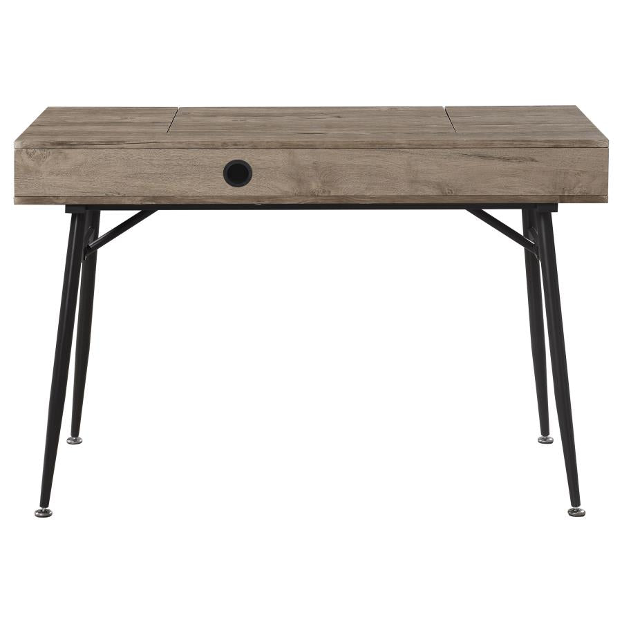 Rafael 1-drawer Writing Desk Rustic Driftwood