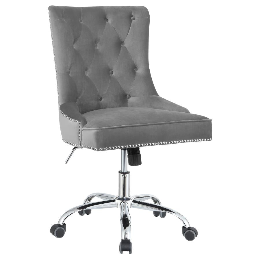 Torrance Tufted Back Office Chair Grey and Chrome