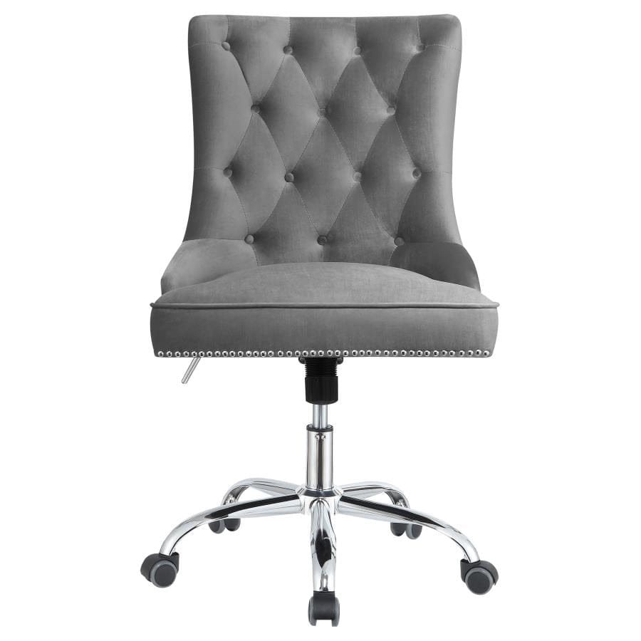 Torrance Tufted Back Office Chair Grey and Chrome