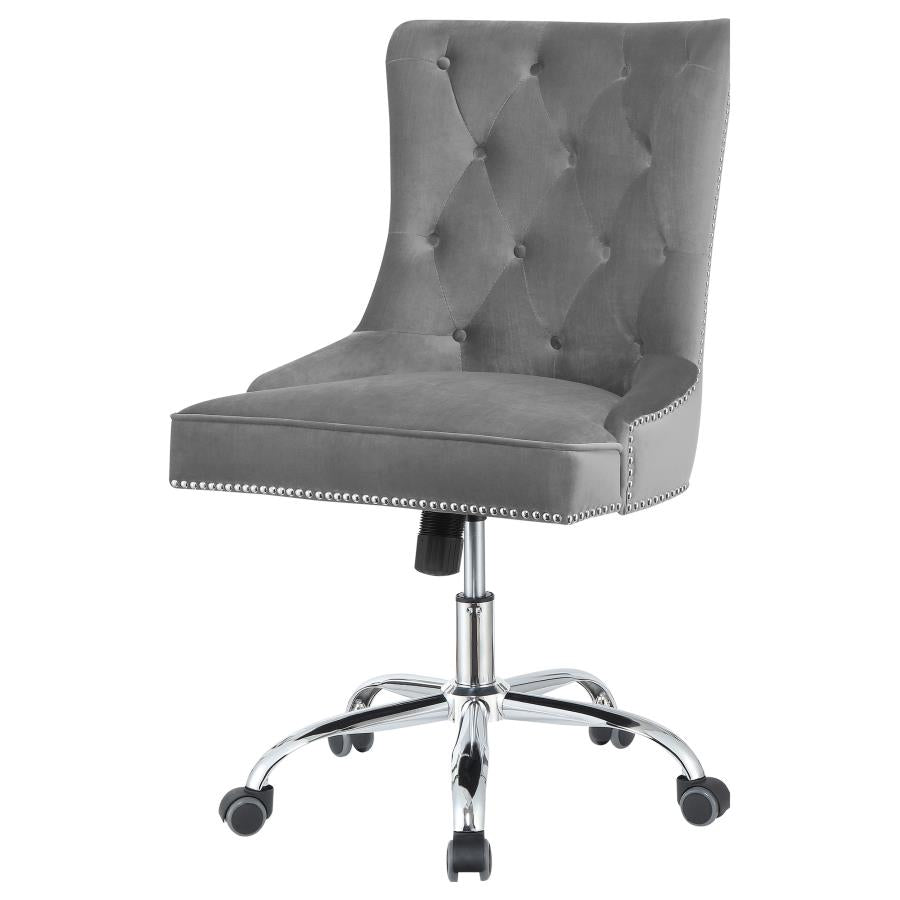 Torrance Tufted Back Office Chair Grey and Chrome