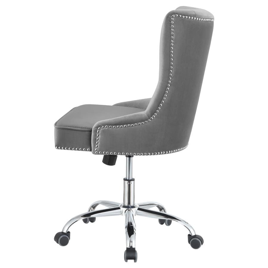 Torrance Tufted Back Office Chair Grey and Chrome