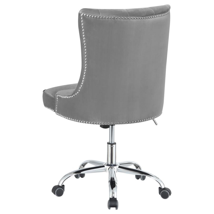 Torrance Tufted Back Office Chair Grey and Chrome