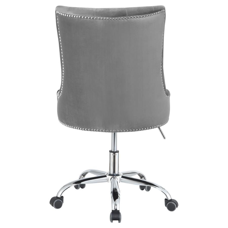 Torrance Tufted Back Office Chair Grey and Chrome