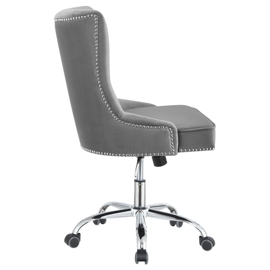 Torrance Tufted Back Office Chair Grey and Chrome