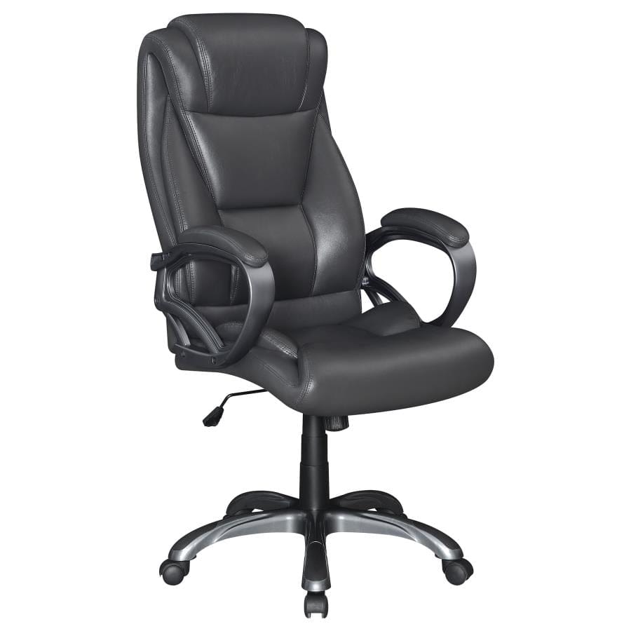 Upholstered High Back Office Chair Grey