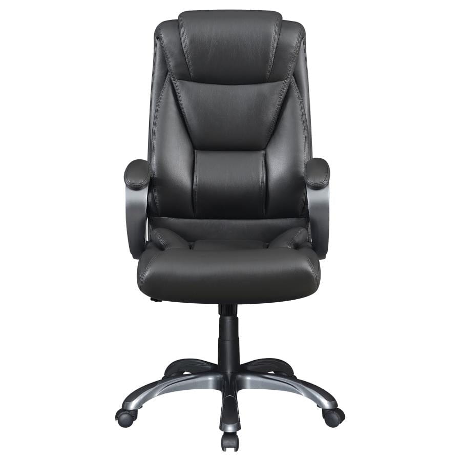 Upholstered High Back Office Chair Grey