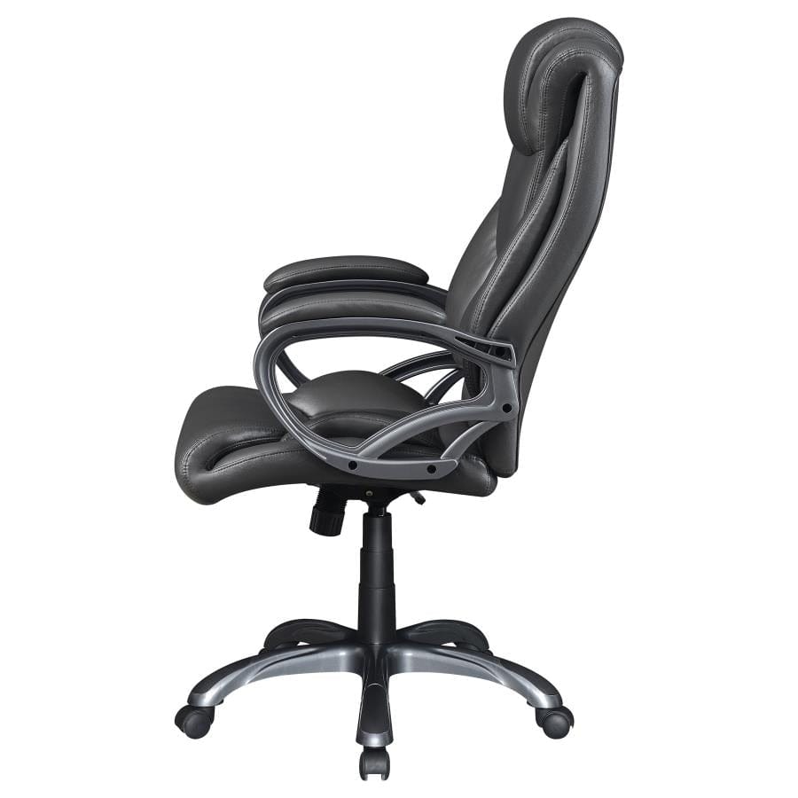 Upholstered High Back Office Chair Grey