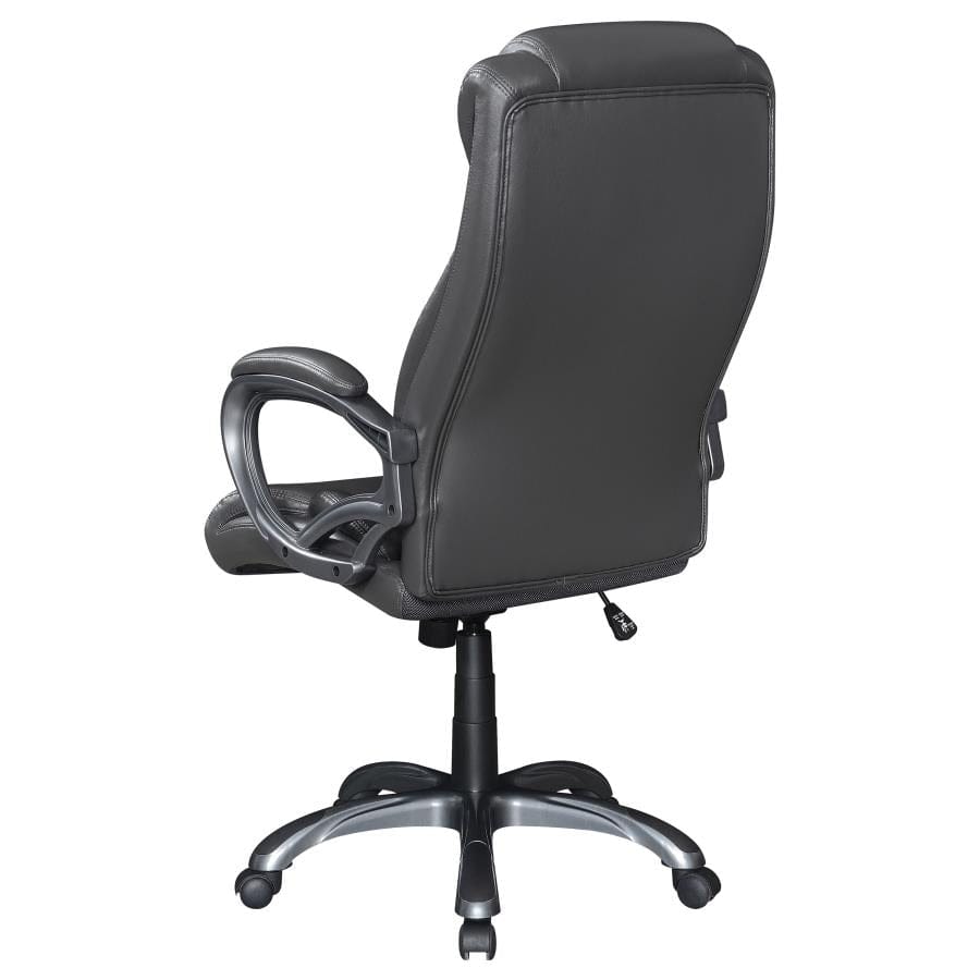 Upholstered High Back Office Chair Grey