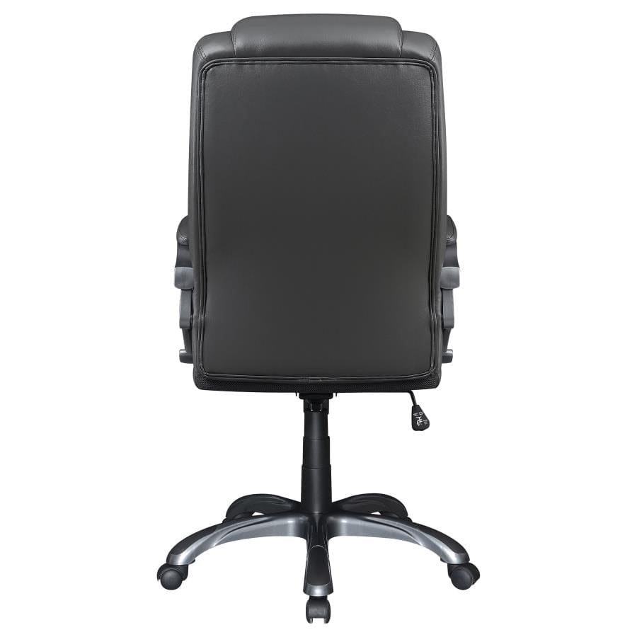 Upholstered High Back Office Chair Grey