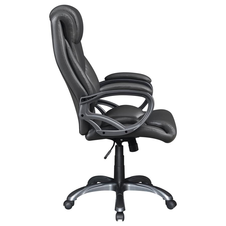 Upholstered High Back Office Chair Grey