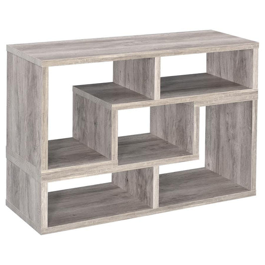 Velma Convertable Bookcase and TV Console Grey Driftwood