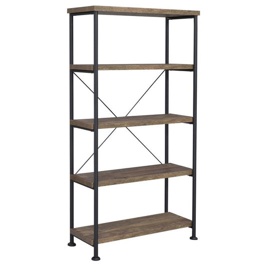 Analiese 4-shelf Bookcase Rustic Oak