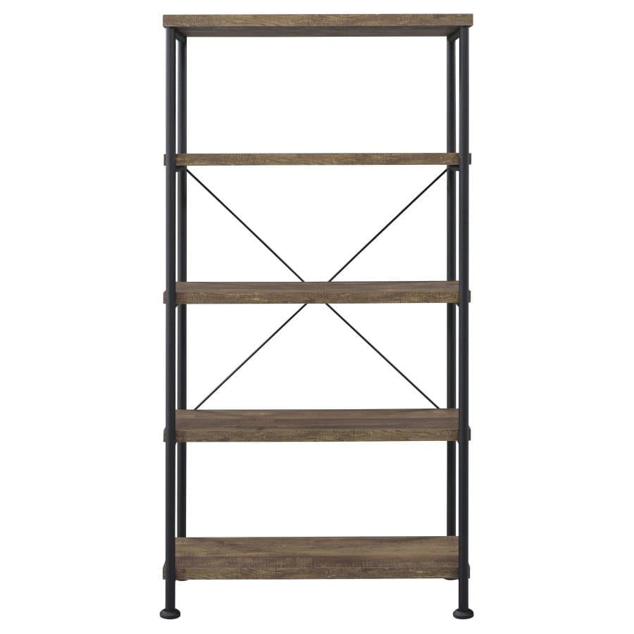 Analiese 4-shelf Bookcase Rustic Oak