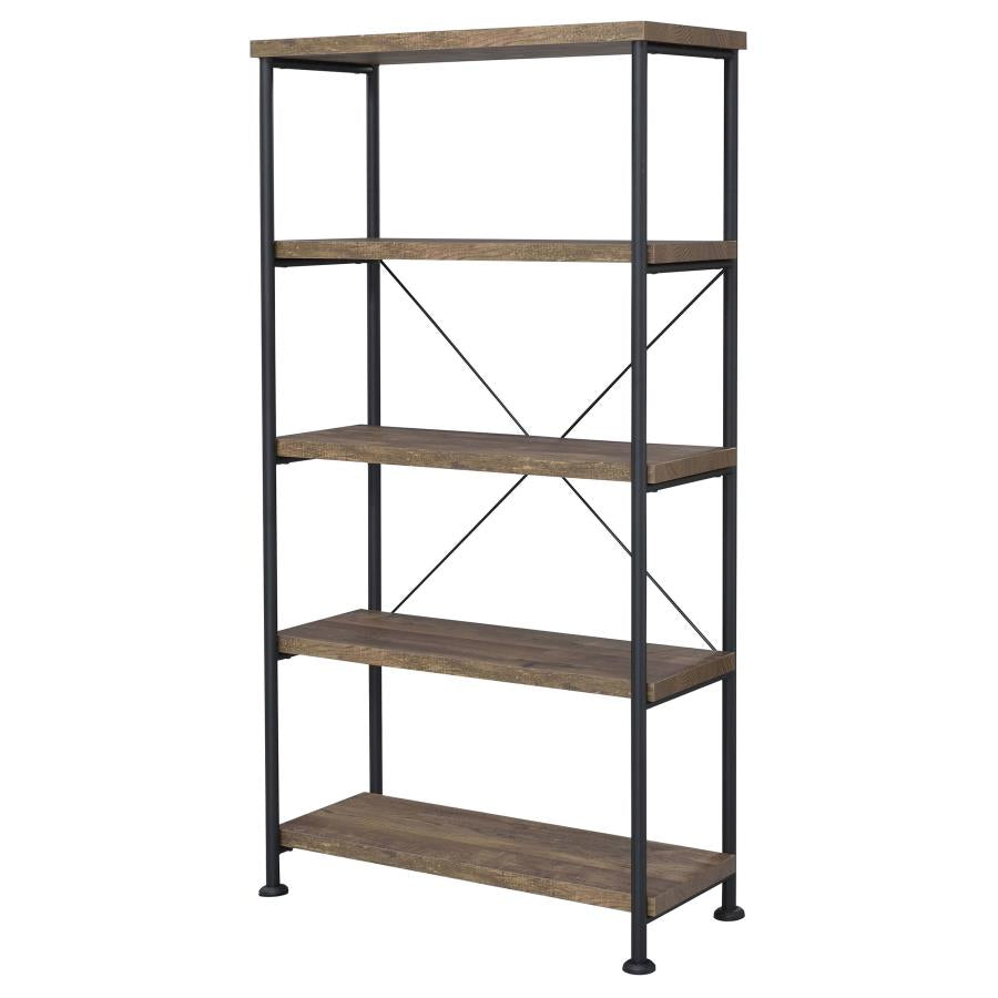 Analiese 4-shelf Bookcase Rustic Oak