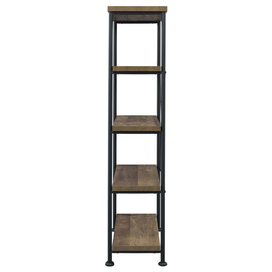 Analiese 4-shelf Bookcase Rustic Oak