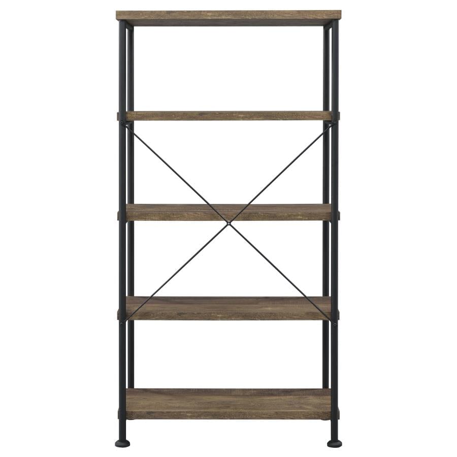 Analiese 4-shelf Bookcase Rustic Oak