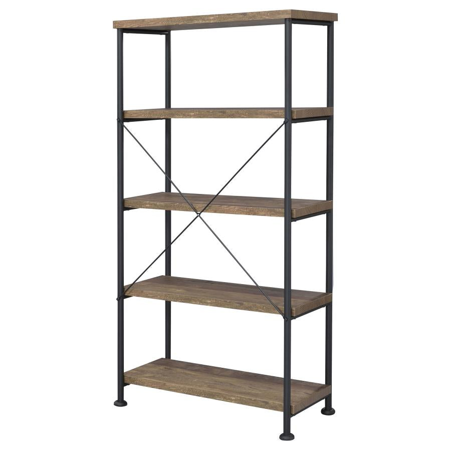 Analiese 4-shelf Bookcase Rustic Oak