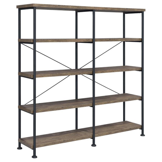 Analiese 4-shelf Open Bookcase Rustic Oak