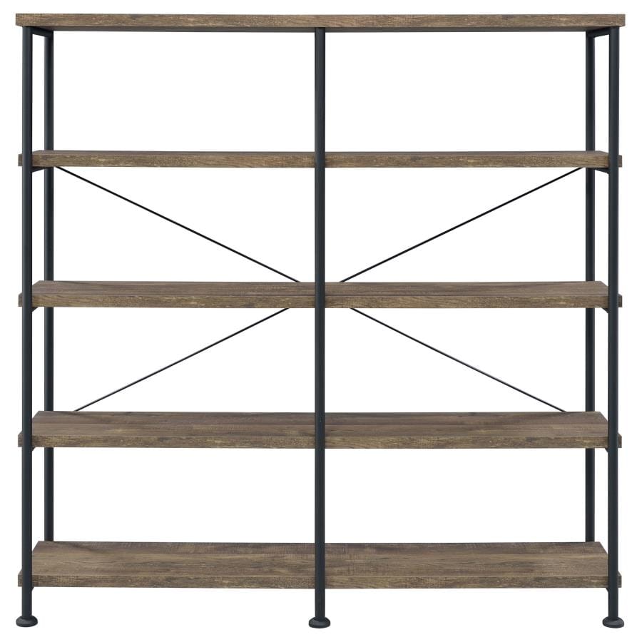 Analiese 4-shelf Open Bookcase Rustic Oak