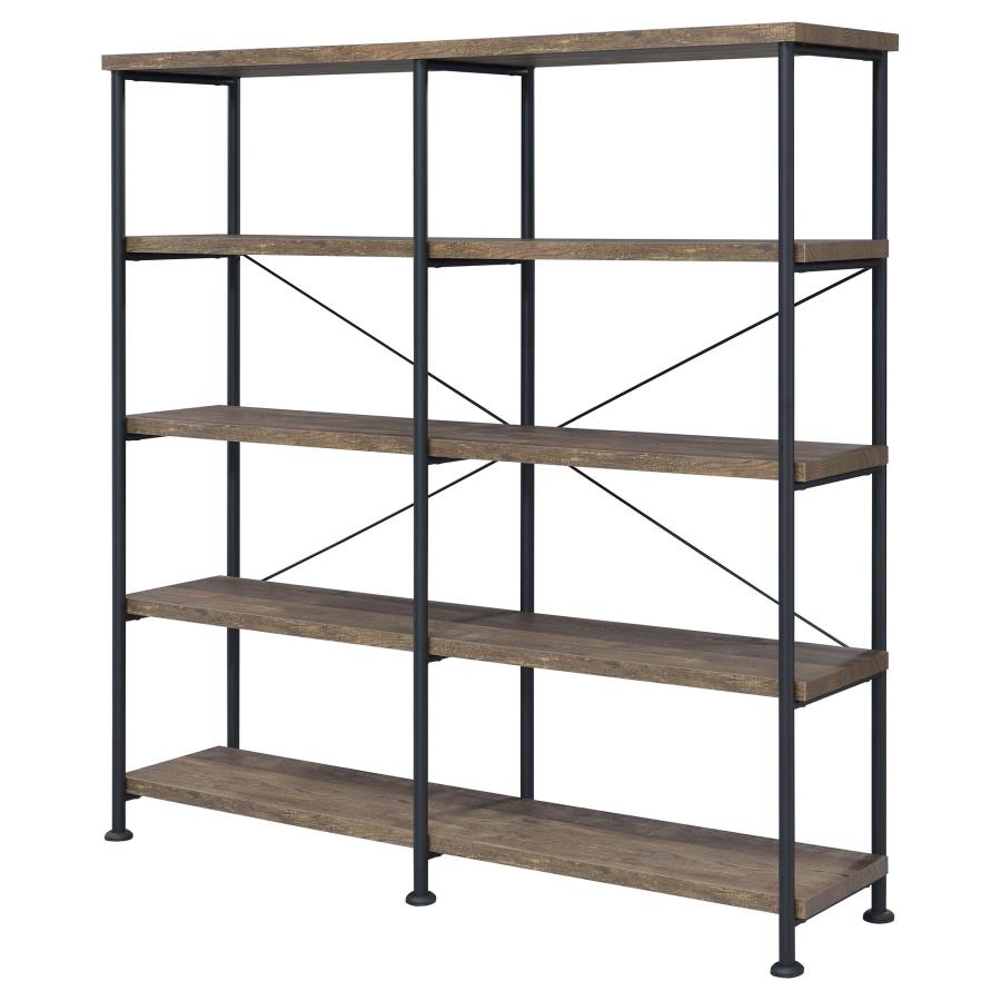 Analiese 4-shelf Open Bookcase Rustic Oak