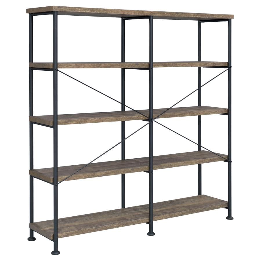 Analiese 4-shelf Open Bookcase Rustic Oak