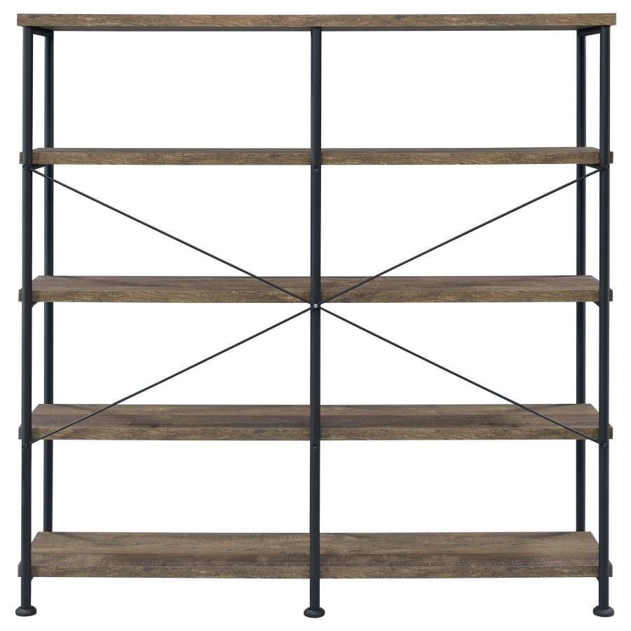 Analiese 4-shelf Open Bookcase Rustic Oak