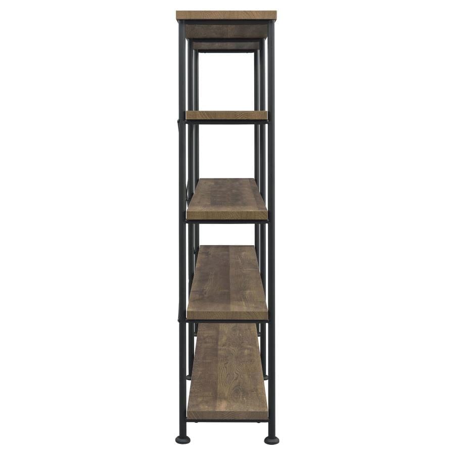 Analiese 4-shelf Open Bookcase Rustic Oak