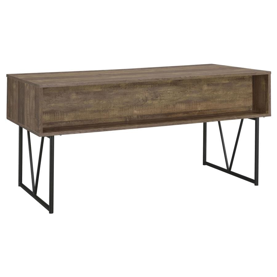 Analiese 4-drawer Writing Desk Rustic Oak