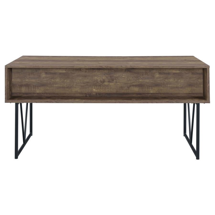 Analiese 4-drawer Writing Desk Rustic Oak