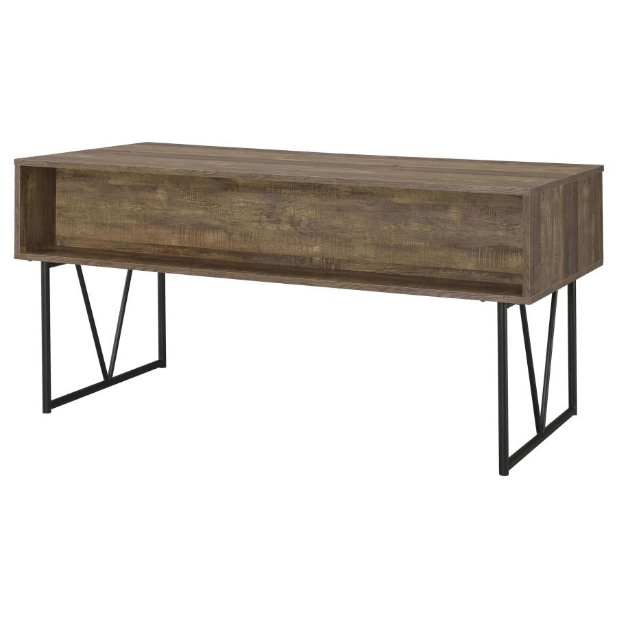 Analiese 4-drawer Writing Desk Rustic Oak