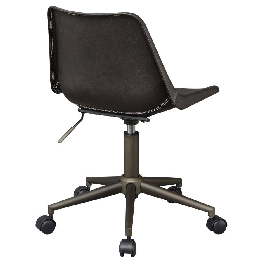 Carnell Adjustable Height Office Chair with Casters Brown and Rustic Taupe