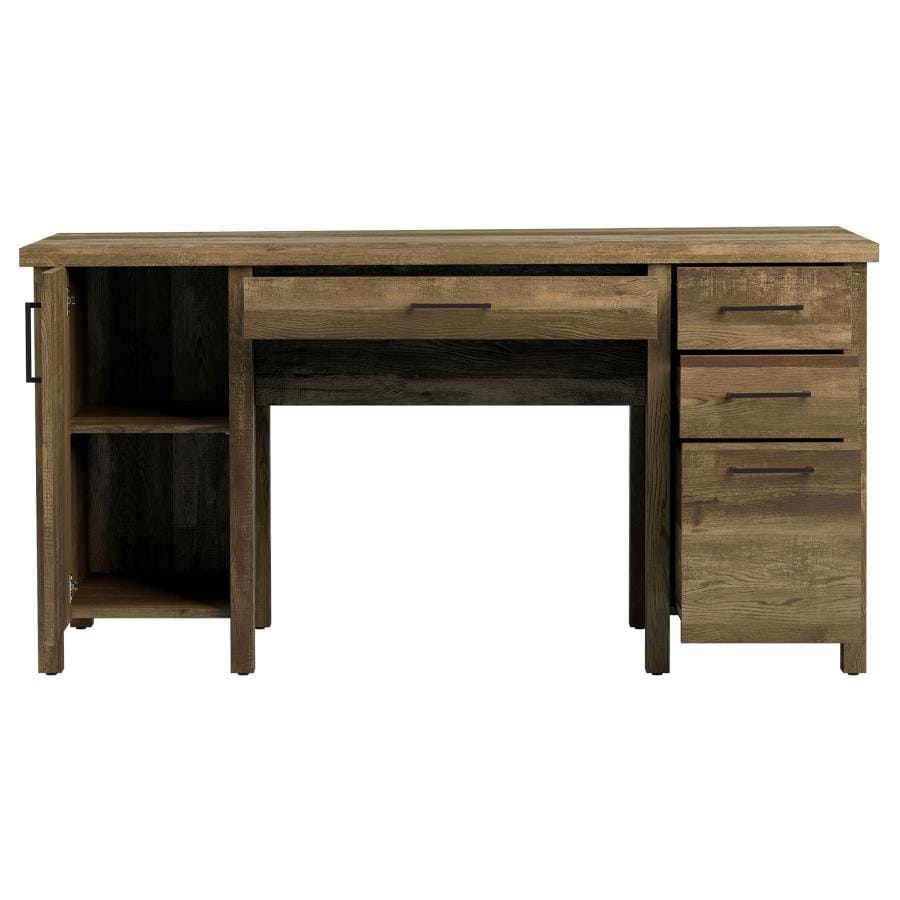 Tolar 4-drawer Adjustable Shelf Office Desk Rustic Oak