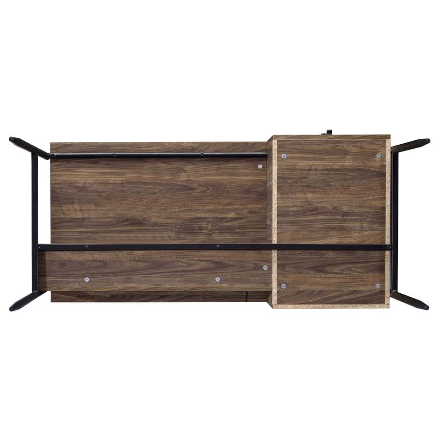 Laxton 2-drawer Writing Desk with Outlet Aged Walnut