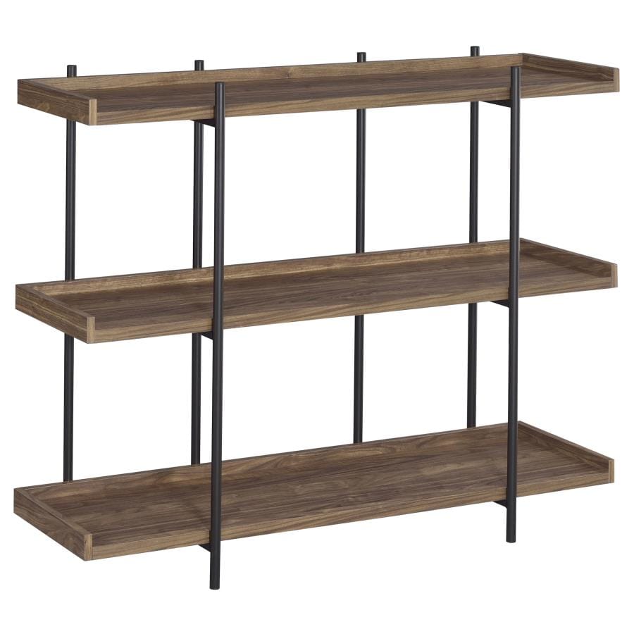 Laxton 3-shelf Bookcase Aged Walnut