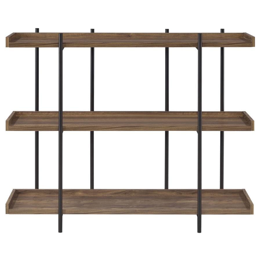 Laxton 3-shelf Bookcase Aged Walnut