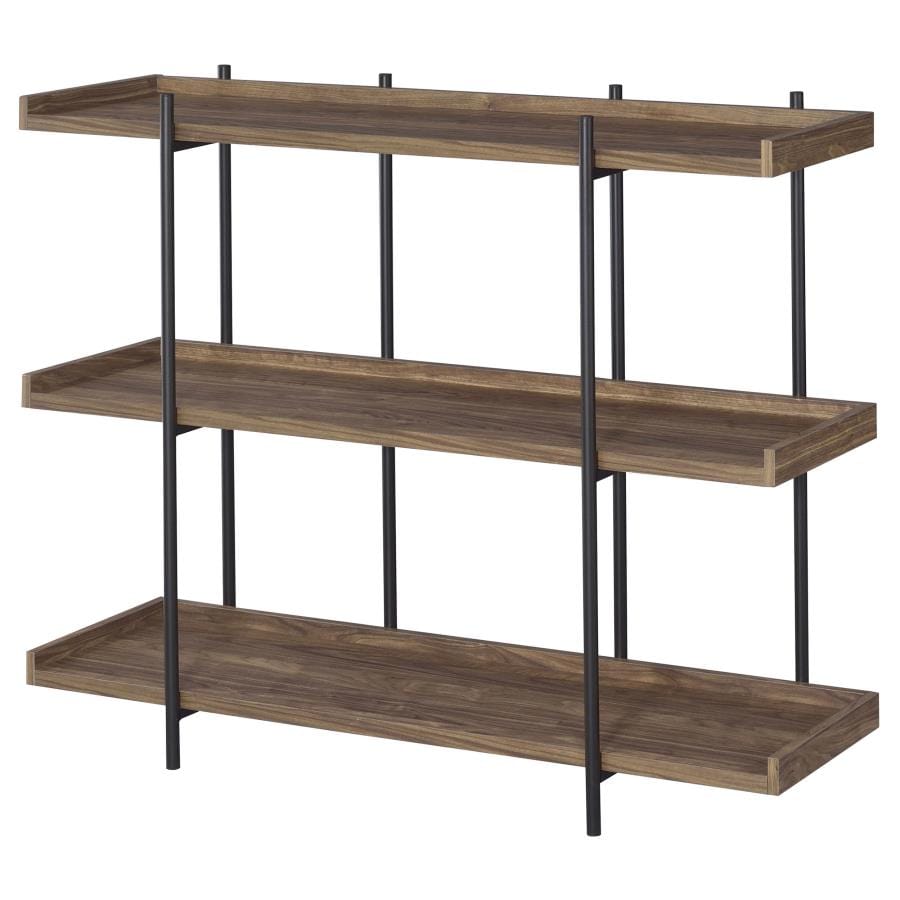 Laxton 3-shelf Bookcase Aged Walnut