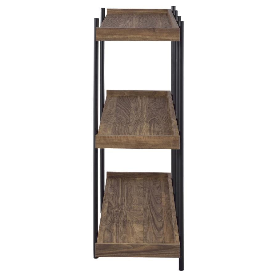 Laxton 3-shelf Bookcase Aged Walnut