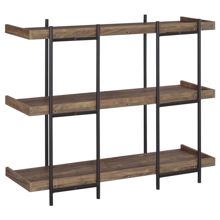 Laxton 3-shelf Bookcase Aged Walnut