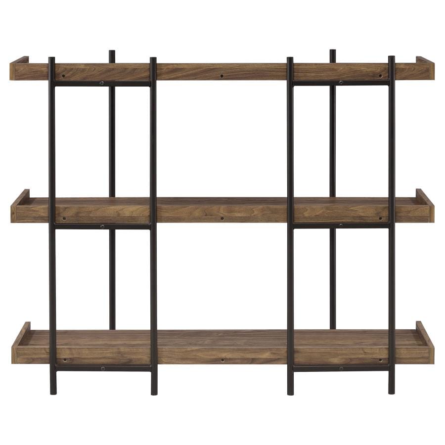 Laxton 3-shelf Bookcase Aged Walnut