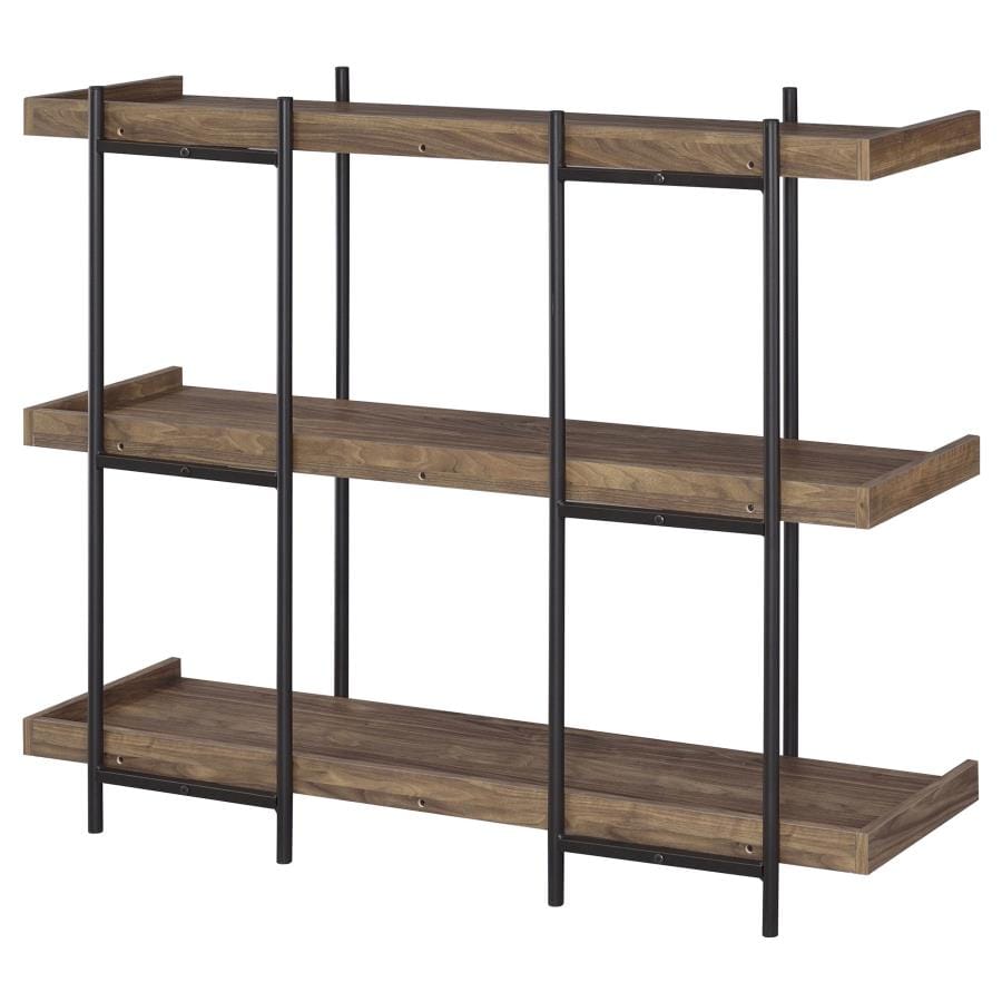 Laxton 3-shelf Bookcase Aged Walnut