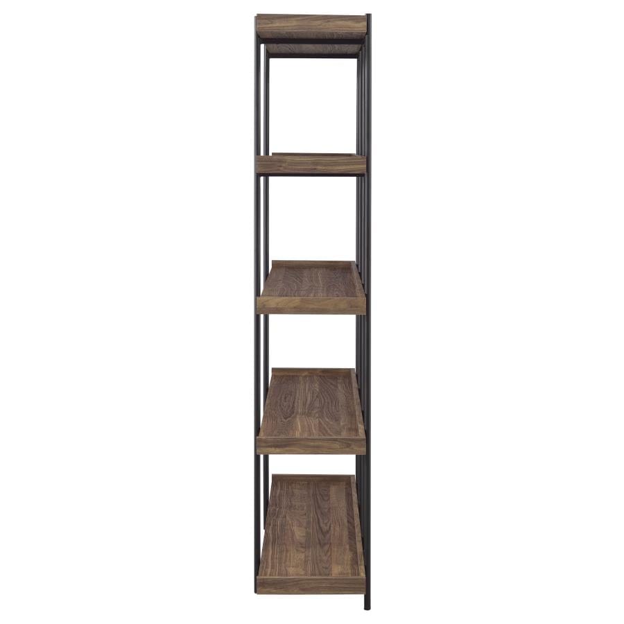 Laxton 5-shelf Bookcase Aged Walnut