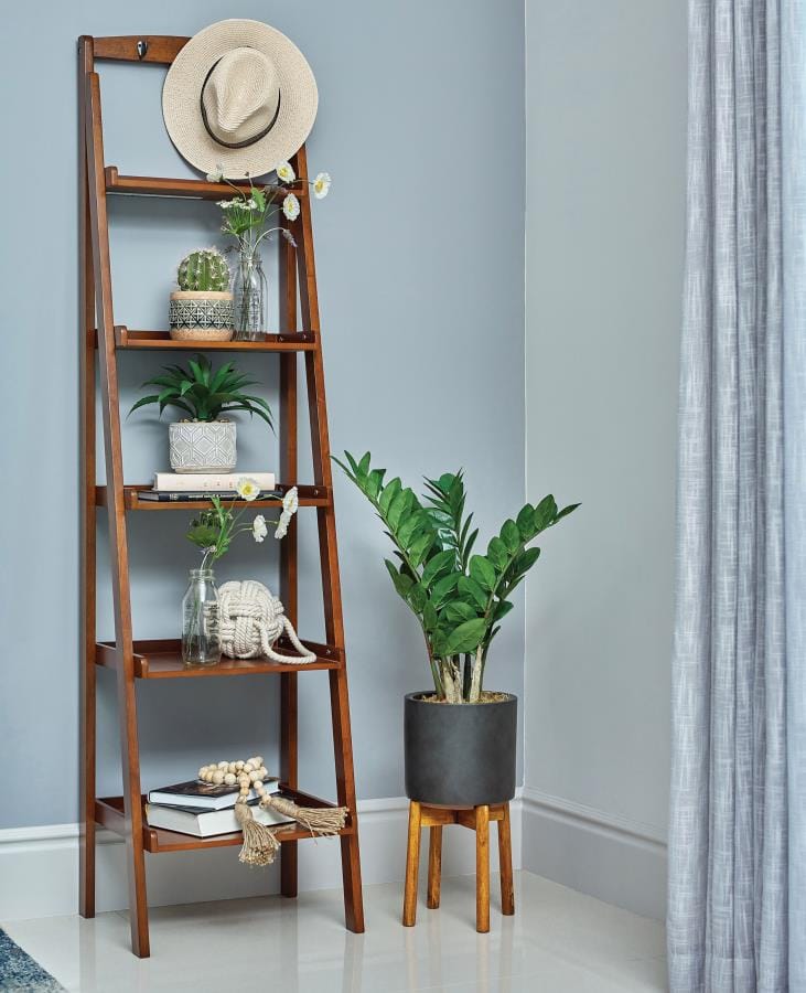 Trevor 5-tier Ladder Bookcase Cherry